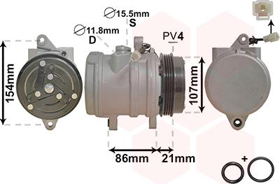 Van Wezel 8100K079 - Kompressori, ilmastointilaite inparts.fi