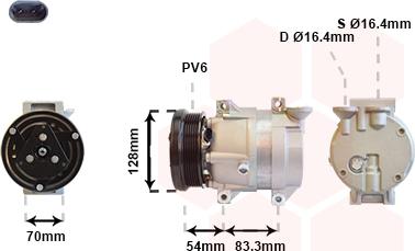 Van Wezel 8100K071 - Kompressori, ilmastointilaite inparts.fi