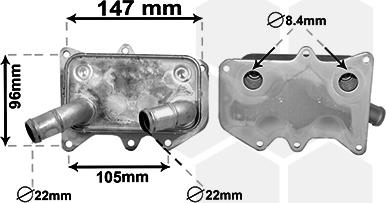 Van Wezel 83003215 - Moottoriöljyn jäähdytin inparts.fi