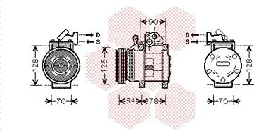 Van Wezel 8300K052 - Kompressori, ilmastointilaite inparts.fi