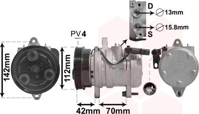 Van Wezel 8300K168 - Kompressori, ilmastointilaite inparts.fi