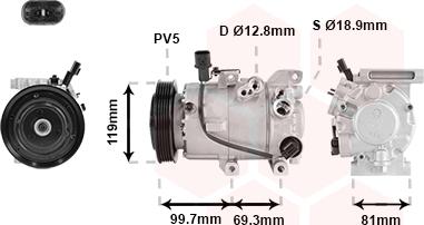 Van Wezel 8301K709 - Kompressori, ilmastointilaite inparts.fi