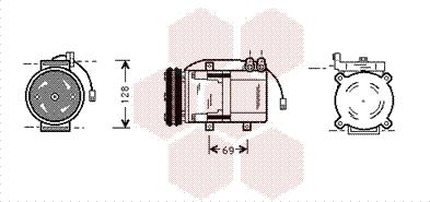 Van Wezel 8200K063 - Kompressori, ilmastointilaite inparts.fi