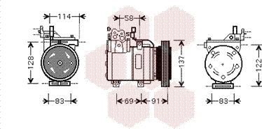 Van Wezel 8200K199 - Kompressori, ilmastointilaite inparts.fi