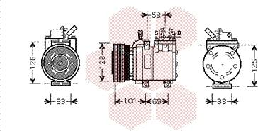 Van Wezel 8200K166 - Kompressori, ilmastointilaite inparts.fi