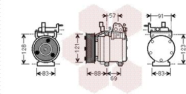 Van Wezel 8200K258 - Kompressori, ilmastointilaite inparts.fi