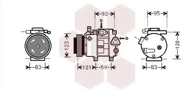 Van Wezel 8200K214 - Kompressori, ilmastointilaite inparts.fi