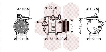 Van Wezel 8200K215 - Kompressori, ilmastointilaite inparts.fi