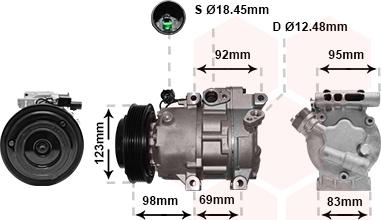 Van Wezel 8200K239 - Kompressori, ilmastointilaite inparts.fi