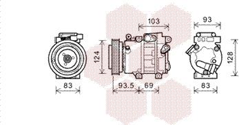 Van Wezel 8200K238 - Kompressori, ilmastointilaite inparts.fi