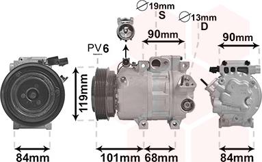 Van Wezel 8200K237 - Kompressori, ilmastointilaite inparts.fi