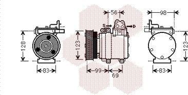 Van Wezel 8200K221 - Kompressori, ilmastointilaite inparts.fi