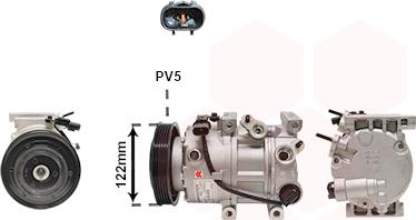 Van Wezel 8201K715 - Kompressori, ilmastointilaite inparts.fi