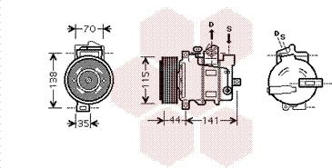 Van Wezel 3000K401 - Kompressori, ilmastointilaite inparts.fi