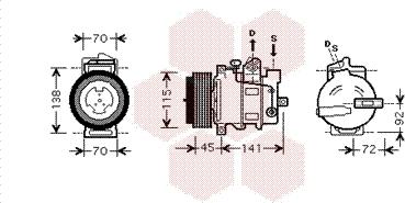 Van Wezel 3000K439 - Kompressori, ilmastointilaite inparts.fi