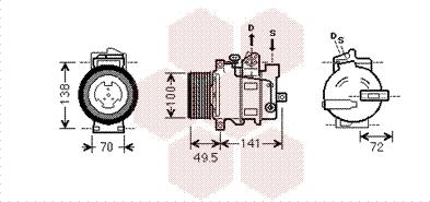 Van Wezel 3000K476 - Kompressori, ilmastointilaite inparts.fi