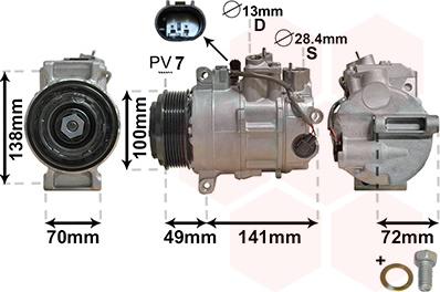 Van Wezel 3000K560 - Kompressori, ilmastointilaite inparts.fi