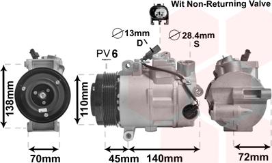 Van Wezel 3000K568 - Kompressori, ilmastointilaite inparts.fi