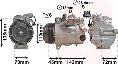 Van Wezel 3000K697 - Kompressori, ilmastointilaite inparts.fi