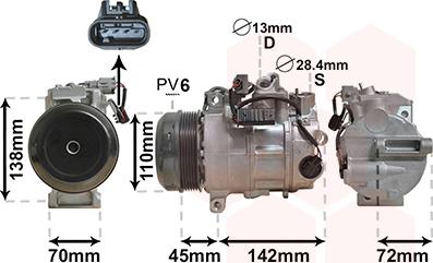 Van Wezel 3000K683 - Kompressori, ilmastointilaite inparts.fi