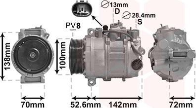 Van Wezel 3000K639 - Kompressori, ilmastointilaite inparts.fi