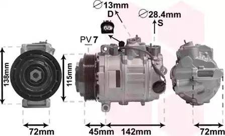 Van Wezel 3000K635 - Kompressori, ilmastointilaite inparts.fi