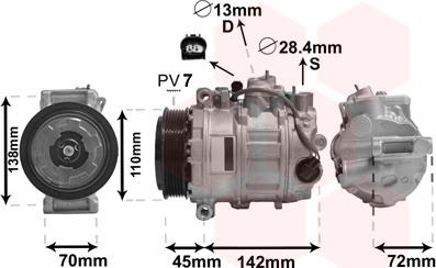 Van Wezel 3000K636 - Kompressori, ilmastointilaite inparts.fi