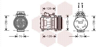 Van Wezel 3000K054 - Kompressori, ilmastointilaite inparts.fi