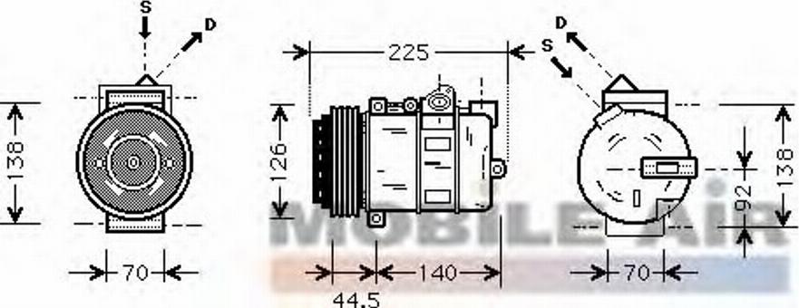 Van Wezel 3000K369 - Kompressori, ilmastointilaite inparts.fi