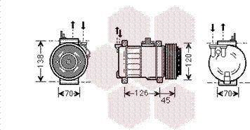 Van Wezel 3000K276 - Kompressori, ilmastointilaite inparts.fi