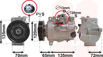 Van Wezel 3001K703 - Kompressori, ilmastointilaite inparts.fi