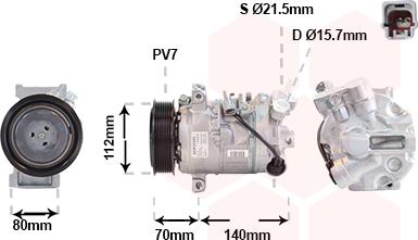 Van Wezel 3001K715 - Kompressori, ilmastointilaite inparts.fi