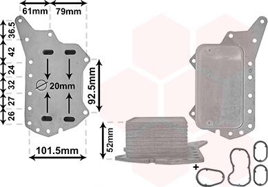 Van Wezel 33003638 - Moottoriöljyn jäähdytin inparts.fi