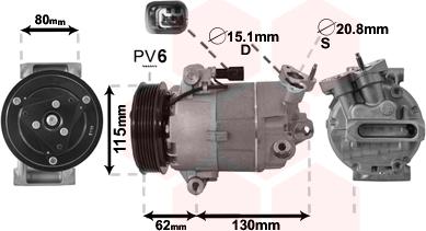 Van Wezel 3300K390 - Kompressori, ilmastointilaite inparts.fi