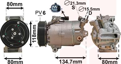 Van Wezel 3301K700 - Kompressori, ilmastointilaite inparts.fi