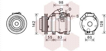 Van Wezel 3200K219 - Kompressori, ilmastointilaite inparts.fi