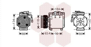 Van Wezel 3200K212 - Kompressori, ilmastointilaite inparts.fi