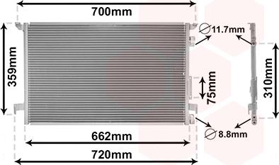 Van Wezel 37005333 - Lauhdutin, ilmastointilaite inparts.fi