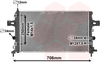 Van Wezel 37002482 - Jäähdytin,moottorin jäähdytys inparts.fi