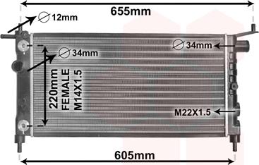 Van Wezel 37002184 - Jäähdytin,moottorin jäähdytys inparts.fi