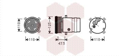 Van Wezel 3700K493 - Kompressori, ilmastointilaite inparts.fi