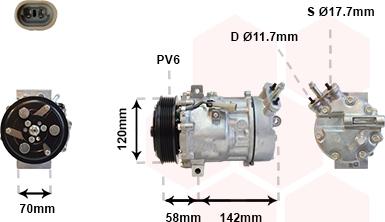 Van Wezel 3700K448 - Kompressori, ilmastointilaite inparts.fi