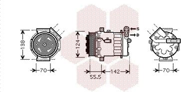 Van Wezel 3700K447 - Kompressori, ilmastointilaite inparts.fi