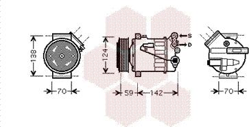 Van Wezel 3700K450 - Kompressori, ilmastointilaite inparts.fi