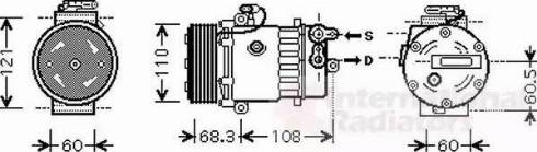 Van Wezel 3700K464 - Kompressori, ilmastointilaite inparts.fi