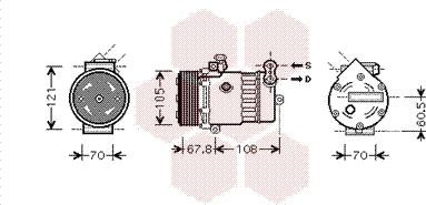 Van Wezel 3700K477 - Kompressori, ilmastointilaite inparts.fi