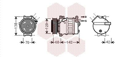 Van Wezel 3700K543 - Kompressori, ilmastointilaite inparts.fi