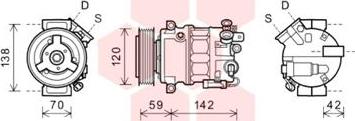 Van Wezel 3700K576 - Kompressori, ilmastointilaite inparts.fi