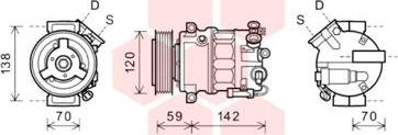 Van Wezel 3700K577 - Kompressori, ilmastointilaite inparts.fi