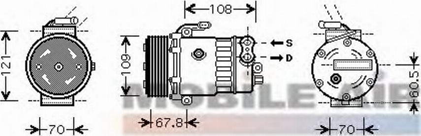 Van Wezel 3700K139 - Magneettikytkin, ilmastointikompressori inparts.fi